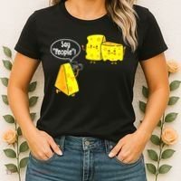 Say People Cheese Lover Food Dairy Milk Gouda Cheddar Brie Women's T-Shirt thumb 2