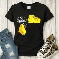 Say People Cheese Lover Food Dairy Milk Gouda Cheddar Brie Women's T-Shirt thumb 3