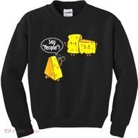 Say People Cheese Lover Food Dairy Milk Gouda Cheddar Brie Kids Sweatshirt thumb 0