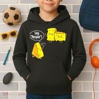 Say People Cheese Lover Food Dairy Milk Gouda Cheddar Brie Kids Hoodie thumb 2