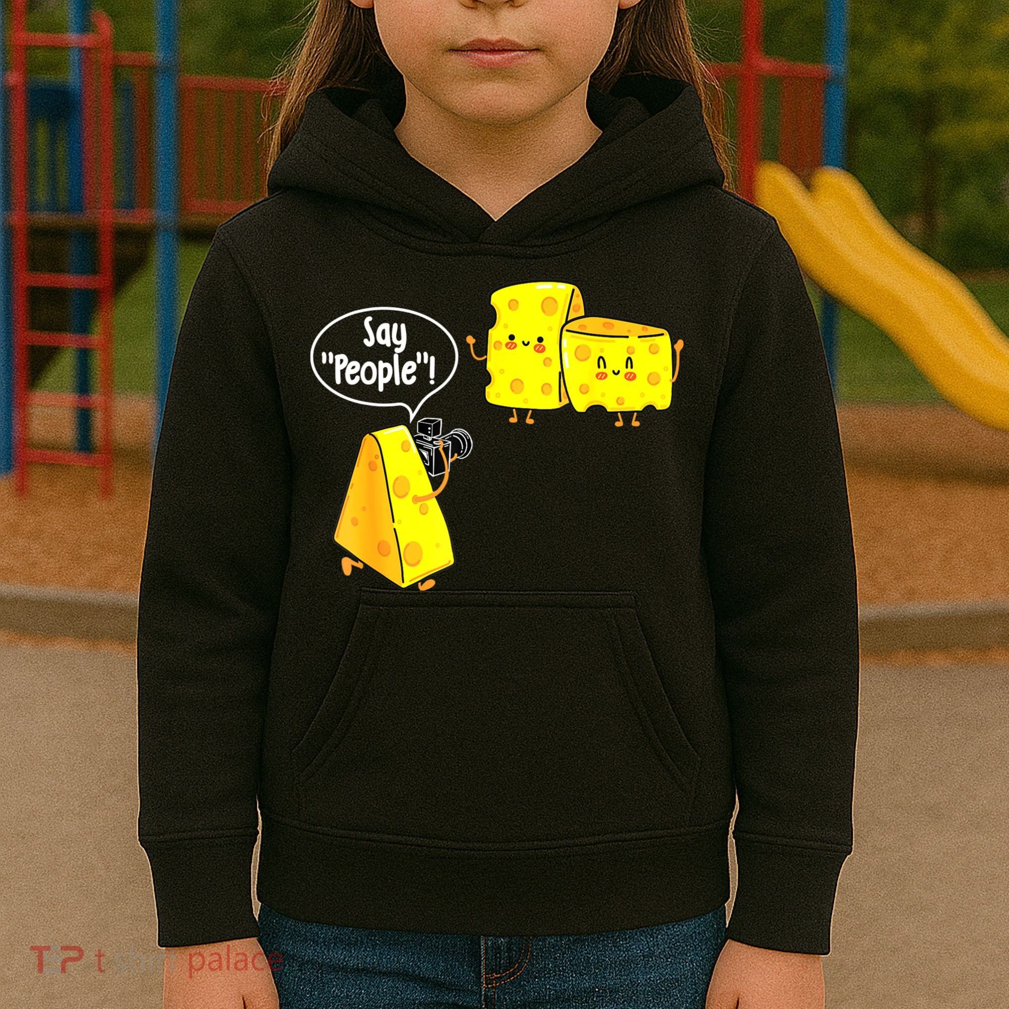 Say People Cheese Lover Food Dairy Milk Gouda Cheddar Brie Kids Hoodie