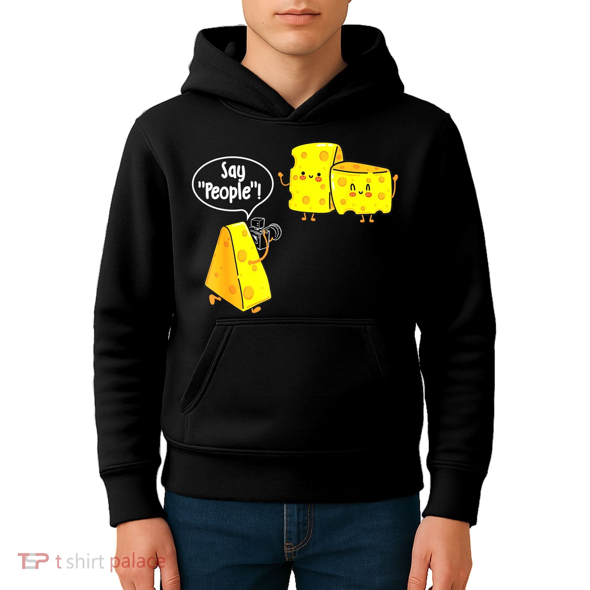 Say People Cheese Lover Food Dairy Milk Gouda Cheddar Brie Kids Hoodie