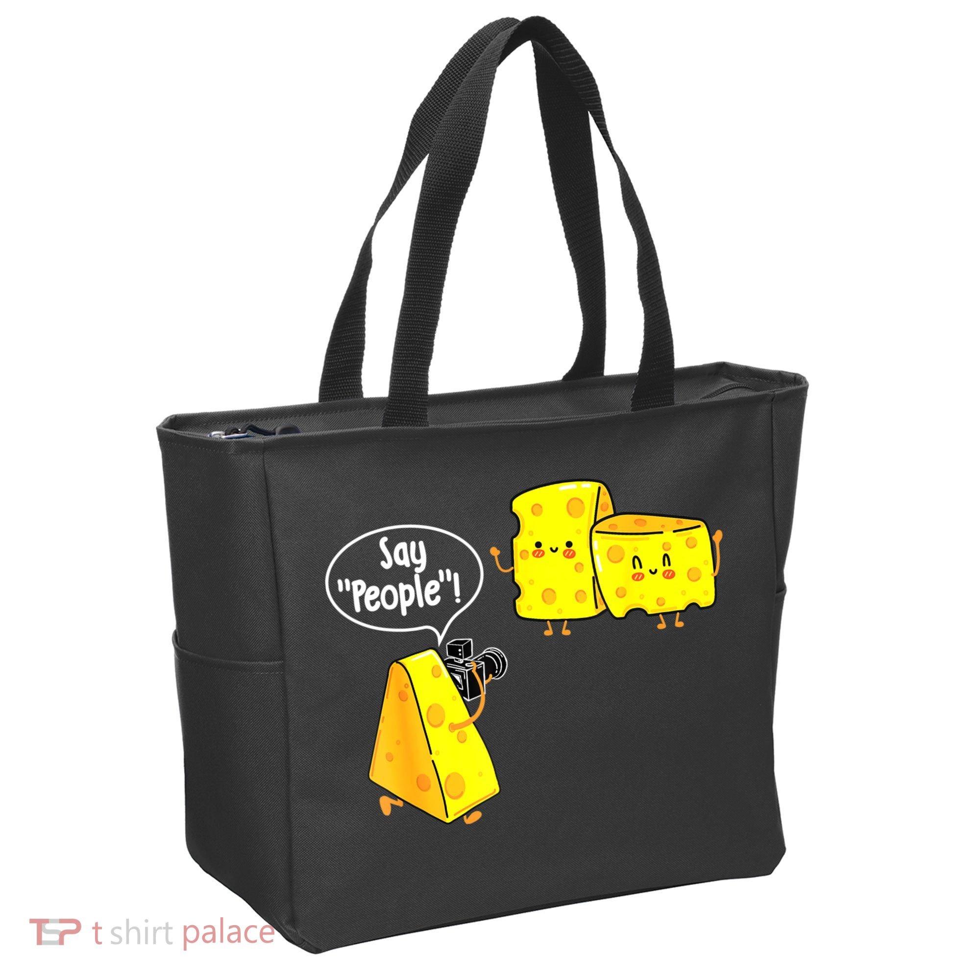 Say People Cheese Lover Food Dairy Milk Gouda Cheddar Brie Tote Bag