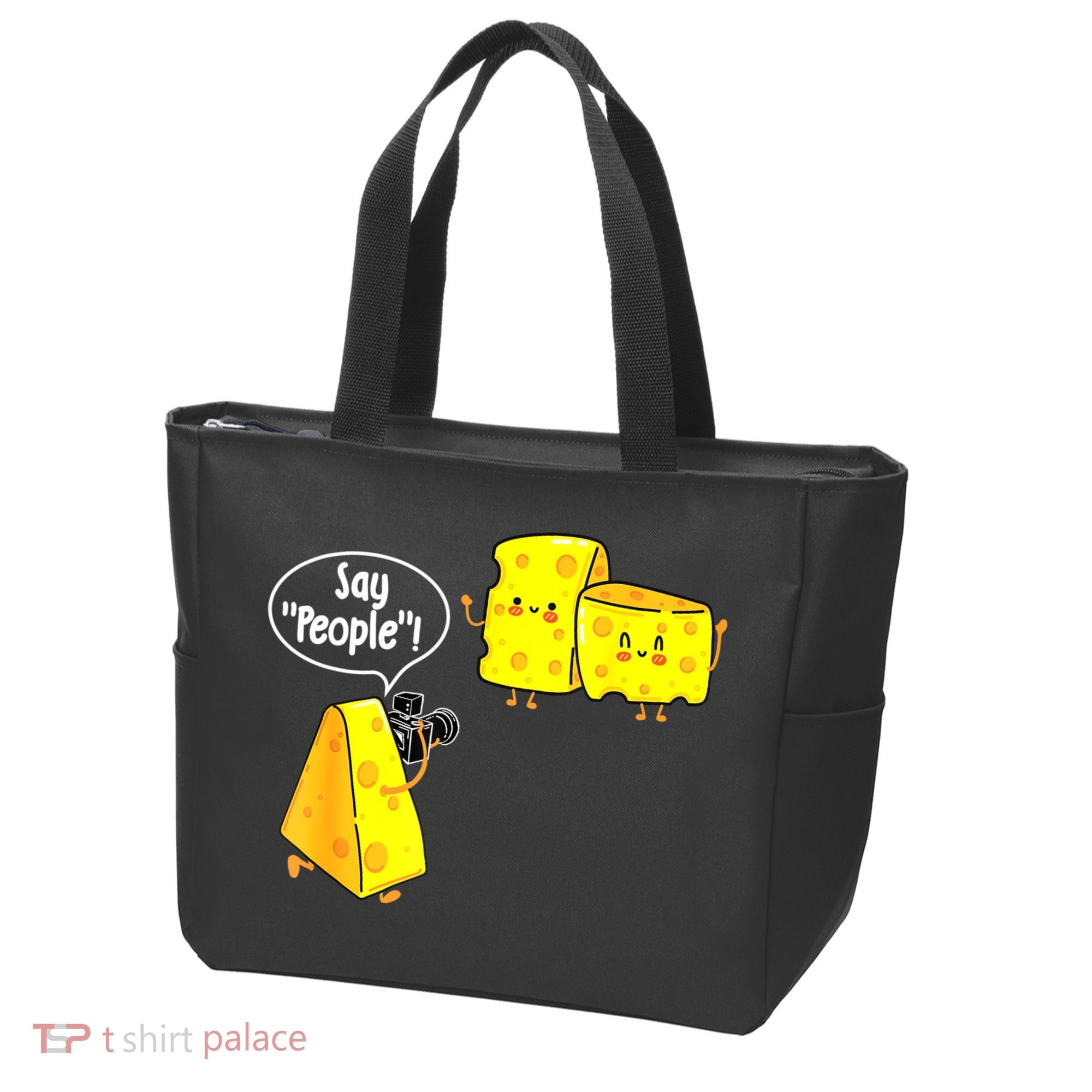 Say People Cheese Lover Food Dairy Milk Gouda Cheddar Brie Tote Bag