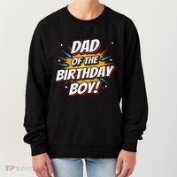 Superhero Party Comics Birthday Dad Of Birthday Women's Sweatshirt thumb 0