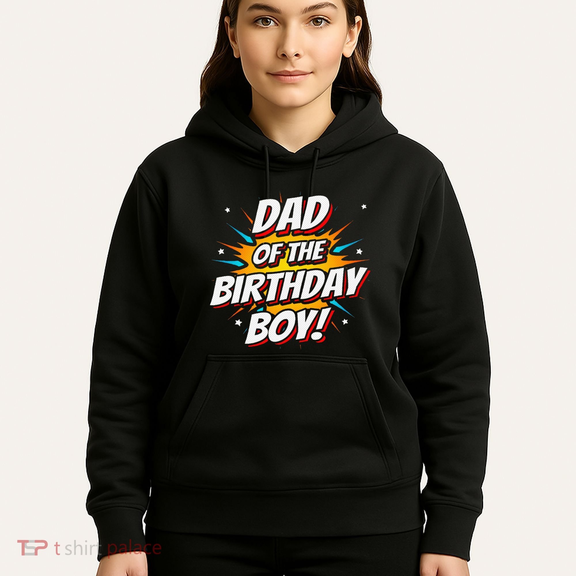 Superhero Party Comics Birthday Dad Of Birthday Hoodie