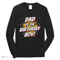 Superhero Party Comics Birthday Dad Of Birthday Long Sleeve Shirt thumb 0
