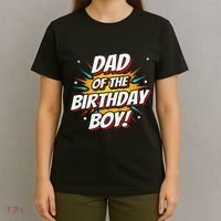 Superhero Party Comics Birthday Dad Of Birthday T-Shirt thumb 4
