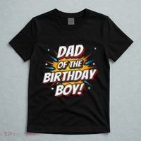 Superhero Party Comics Birthday Dad Of Birthday T-Shirt thumb 5