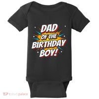Superhero Party Comics Birthday Dad Of Birthday Baby Bodysuit thumb 0