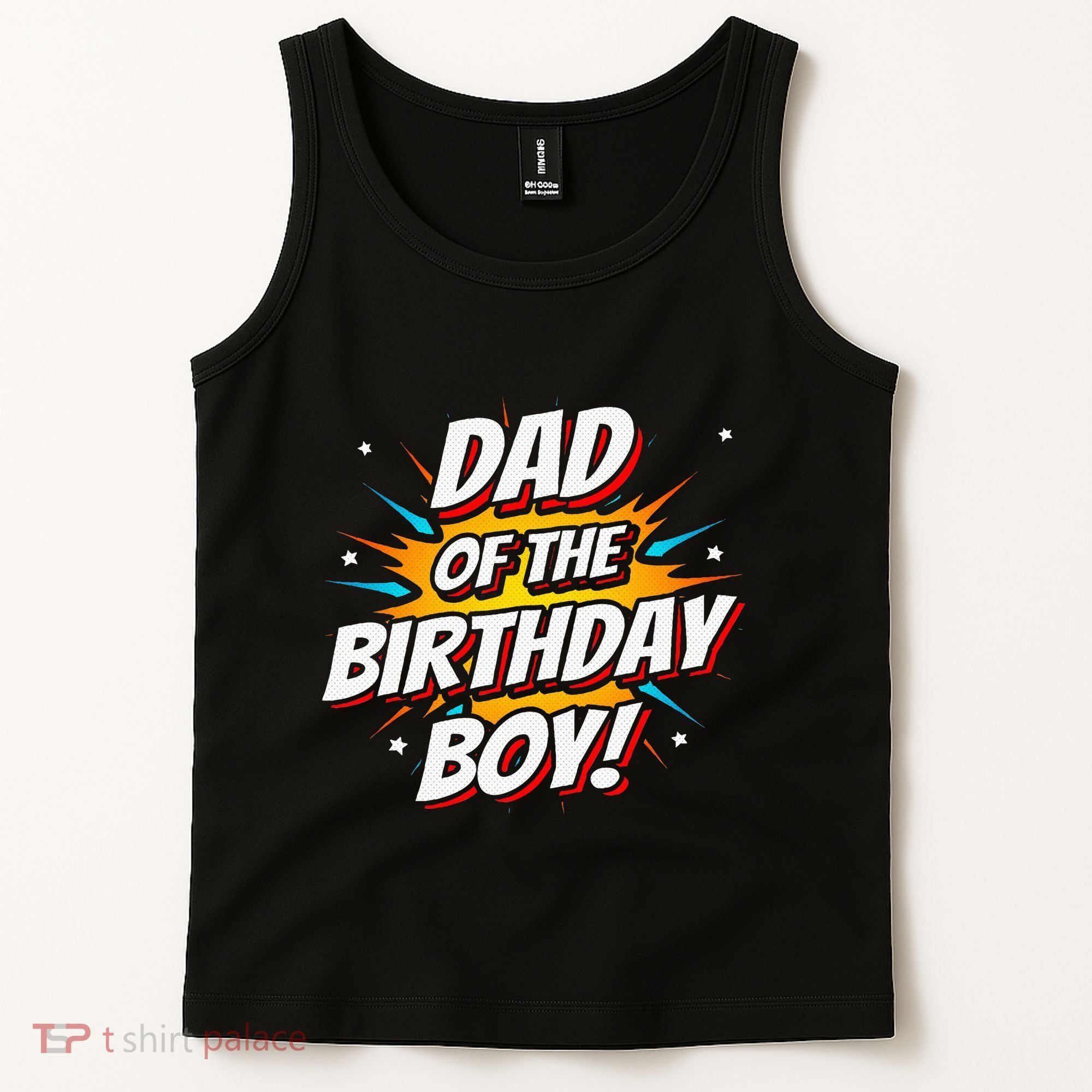 Superhero Party Comics Birthday Dad Of Birthday Tank Top