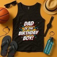Superhero Party Comics Birthday Dad Of Birthday Tank Top thumb 4