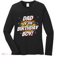 Superhero Party Comics Birthday Dad Of Birthday Women's Long Sleeve Shirt thumb 0