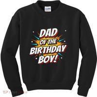 Superhero Party Comics Birthday Dad Of Birthday Kids Sweatshirt thumb 0