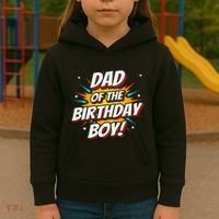 Superhero Party Comics Birthday Dad Of Birthday Kids Hoodie thumb 3