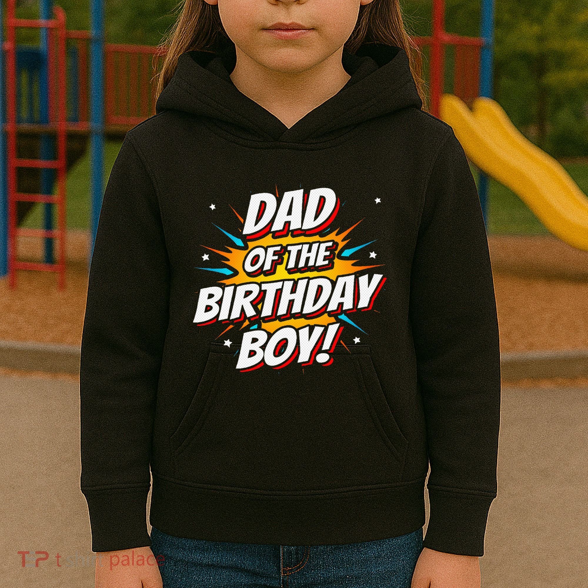 Superhero Party Comics Birthday Dad Of Birthday Kids Hoodie