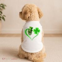 St Patricks Clover Skull Heart Funny St Patricks Day Doggie Tank thumb 2