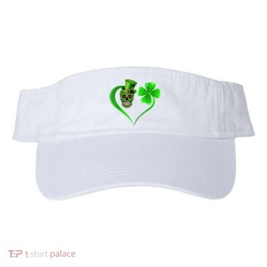 St Patricks Clover Skull Heart Funny St Patricks Day Visor