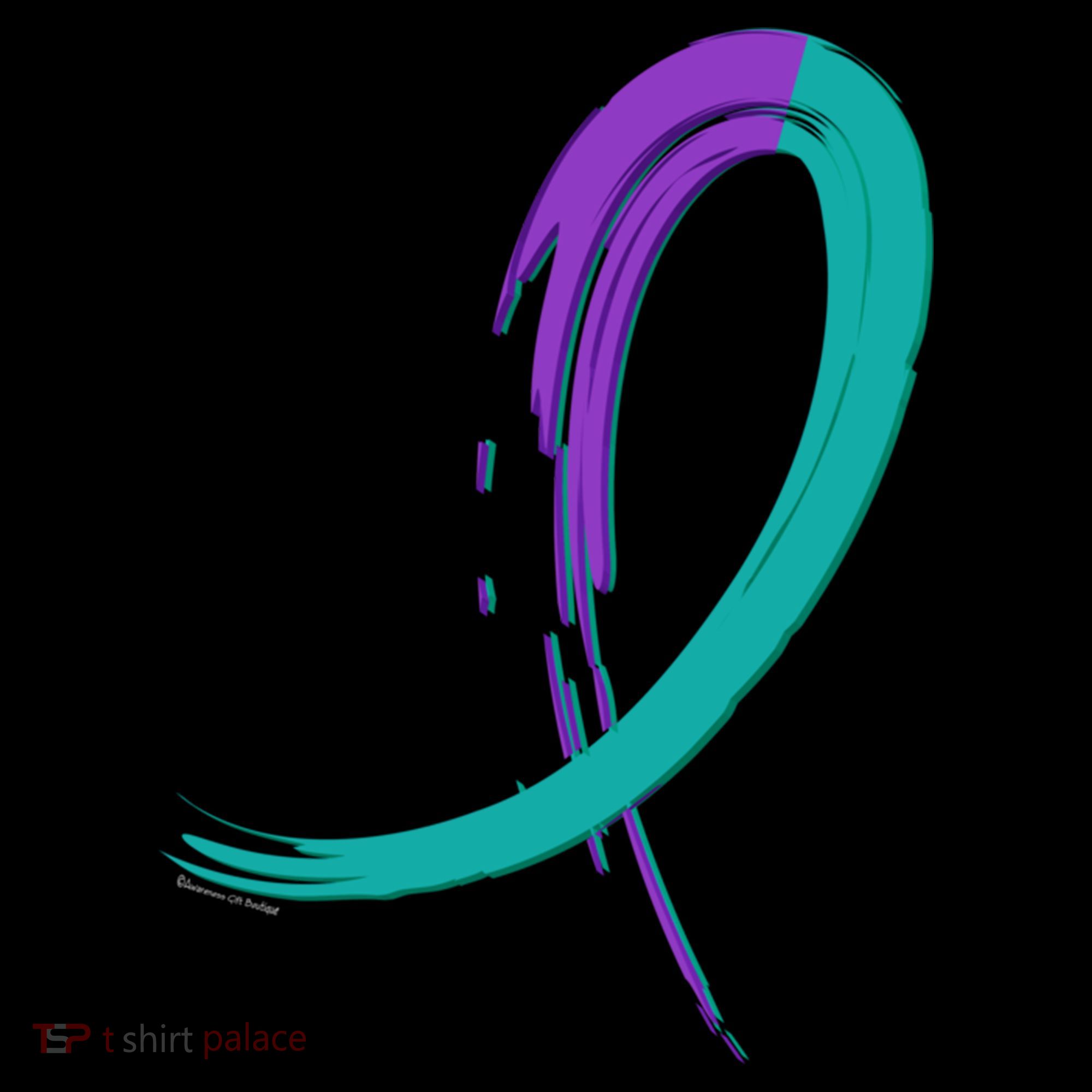 Suicide Prevention Cool Gift Purple And Teal Graffiti Ribbon Coffee Mug