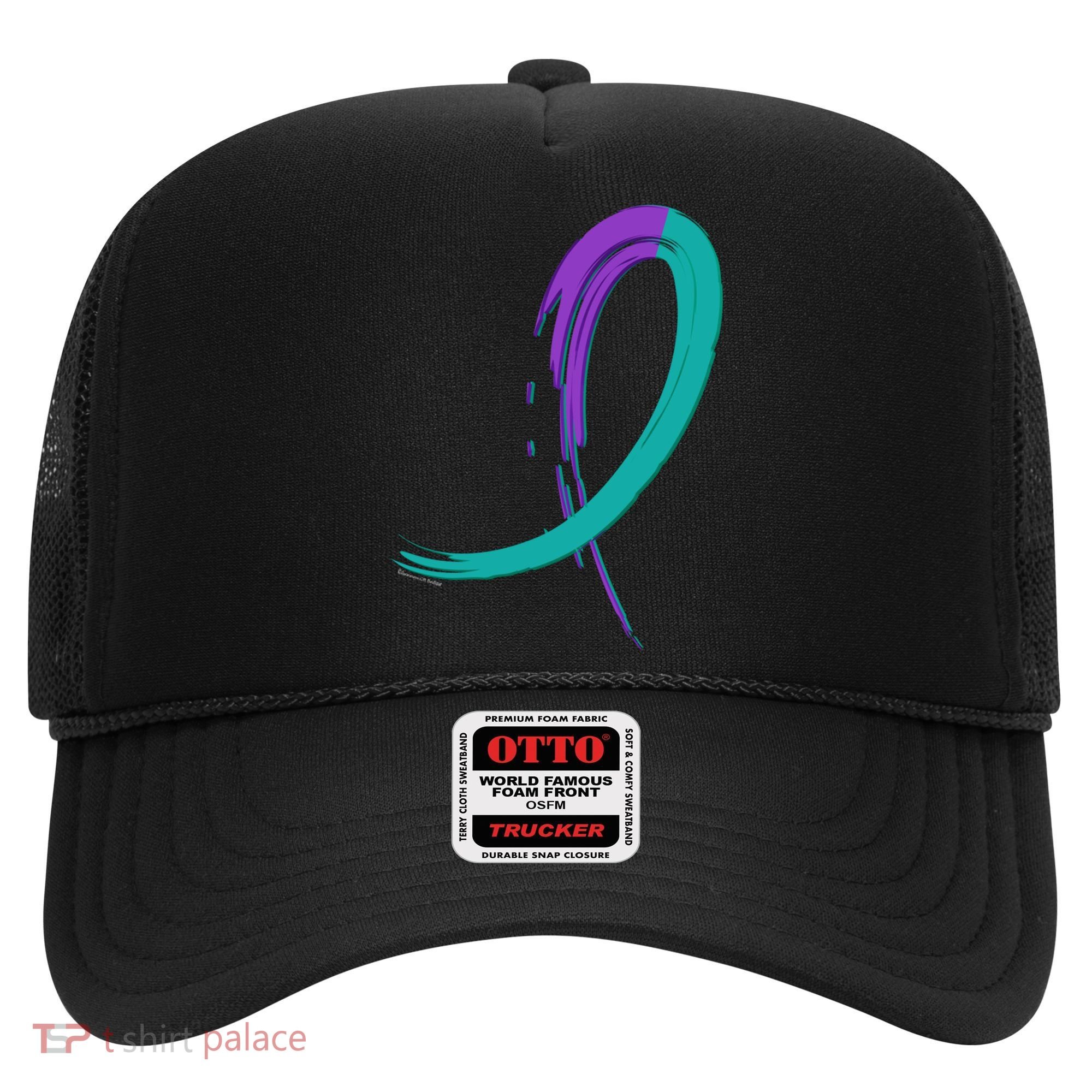 Suicide Prevention Cool Gift Purple And Teal Graffiti Ribbon Hat