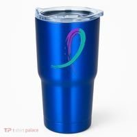 Suicide Prevention Cool Gift Purple And Teal Graffiti Ribbon Tumbler thumb 0
