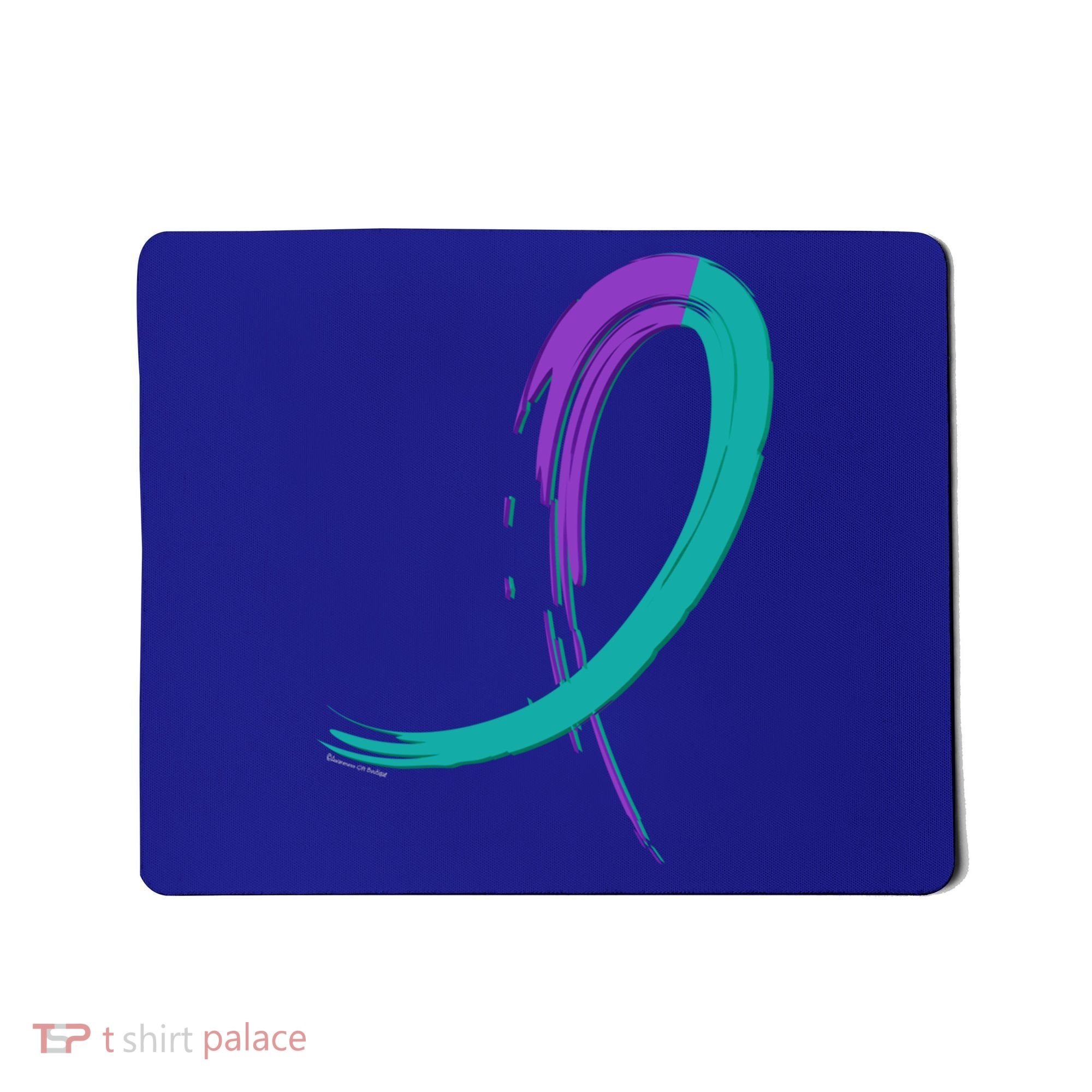 Suicide Prevention Cool Gift Purple And Teal Graffiti Ribbon Mousepad