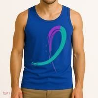 Suicide Prevention Cool Gift Purple And Teal Graffiti Ribbon Tank Top thumb 3
