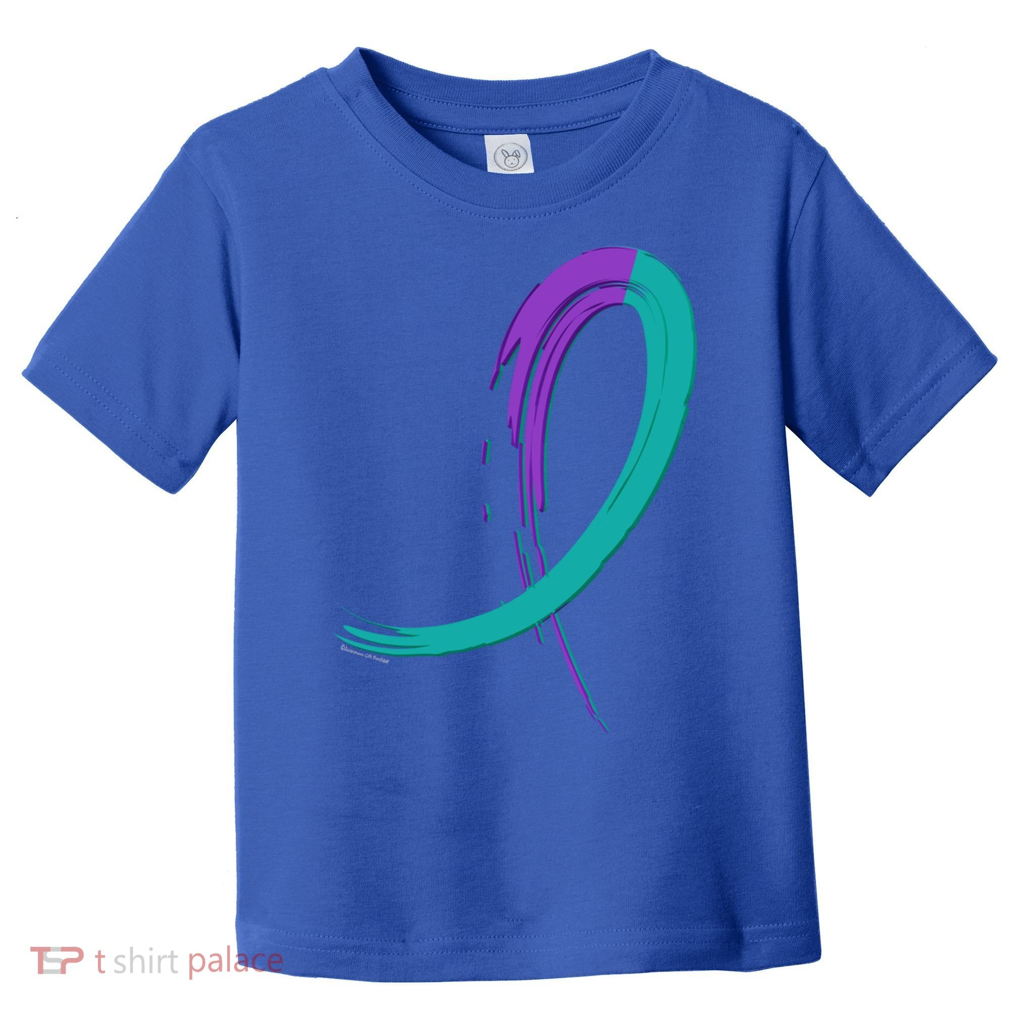 Suicide Prevention Cool Gift Purple And Teal Graffiti Ribbon Toddler T-Shirt