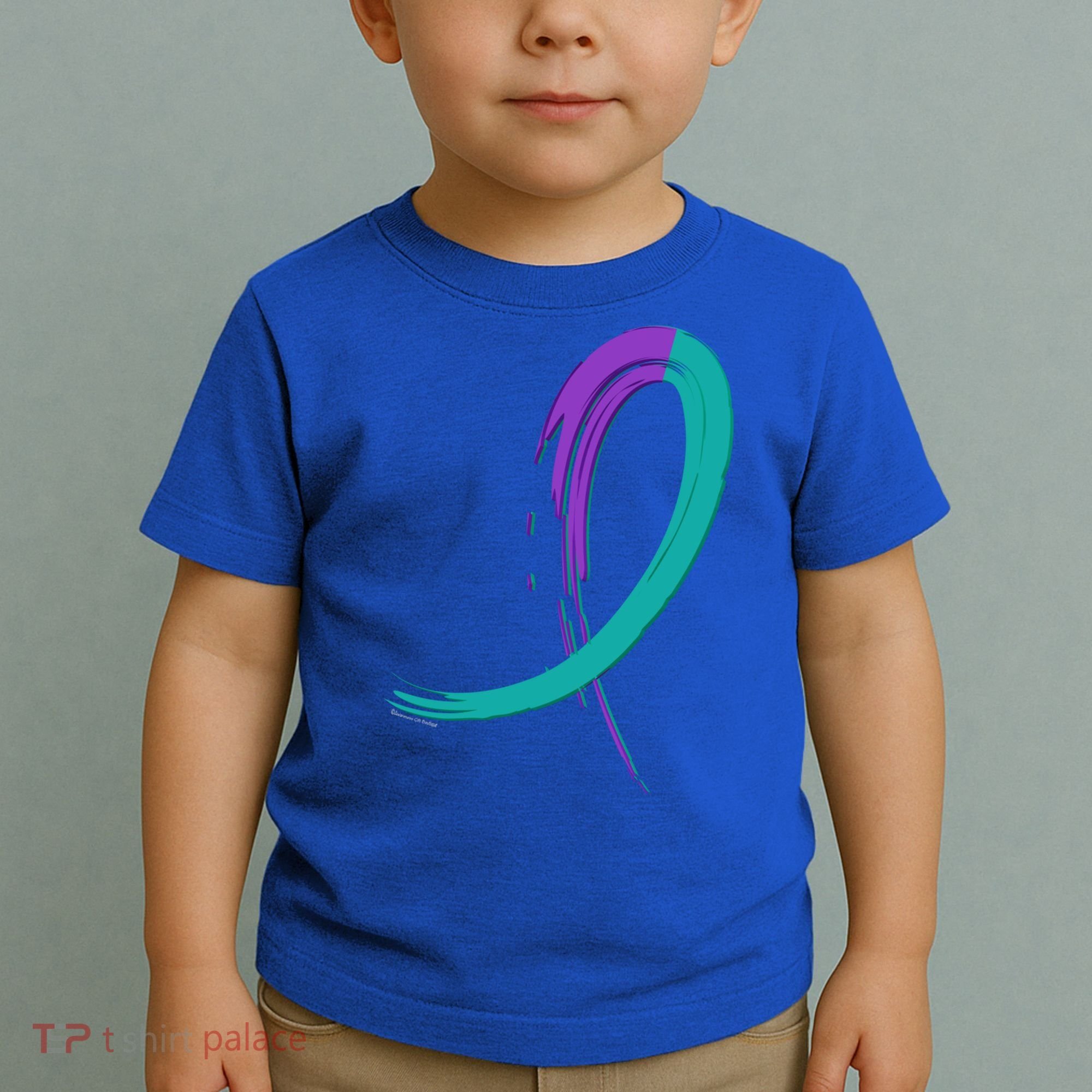 Suicide Prevention Cool Gift Purple And Teal Graffiti Ribbon Toddler T-Shirt