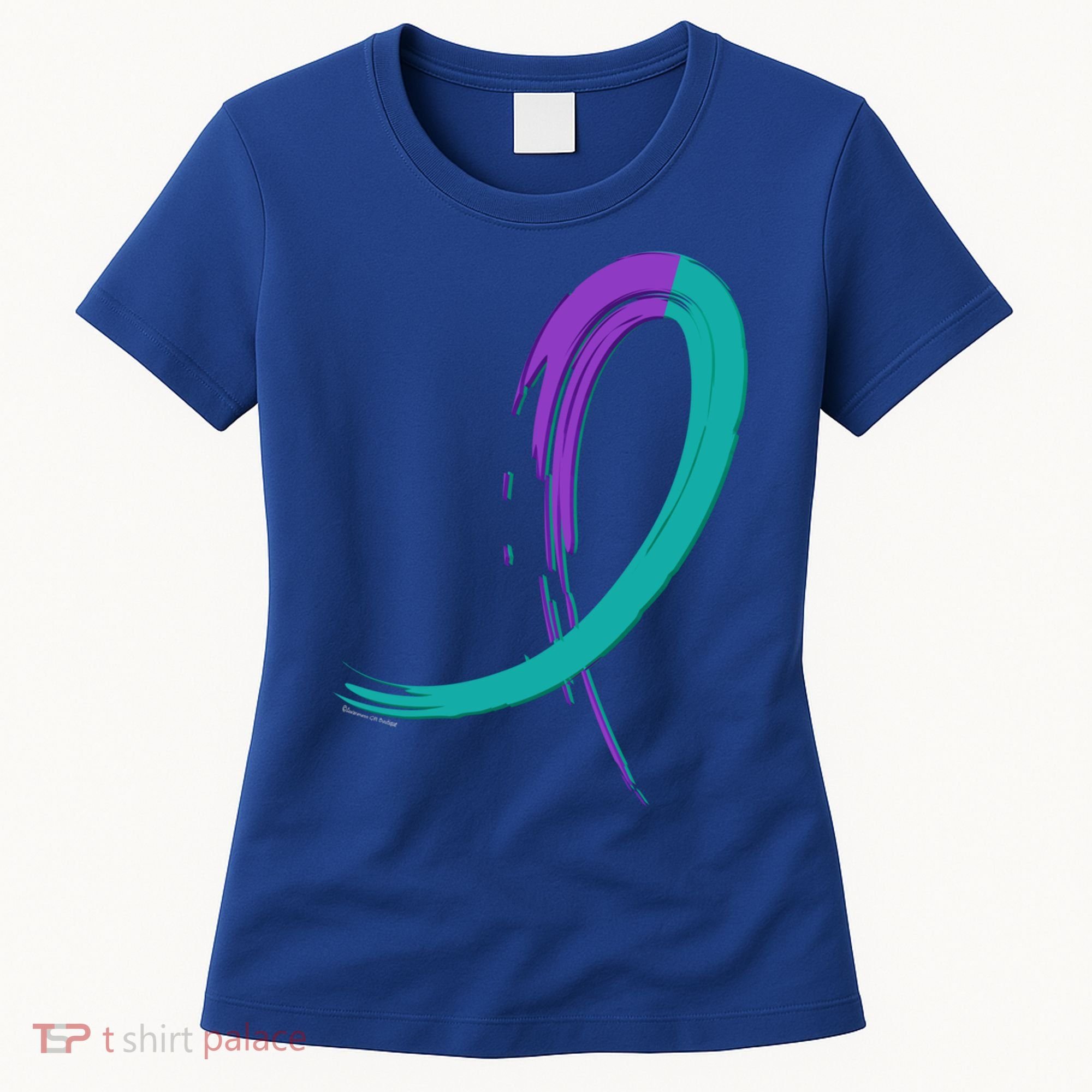 Suicide Prevention Cool Gift Purple And Teal Graffiti Ribbon Women's T-Shirt