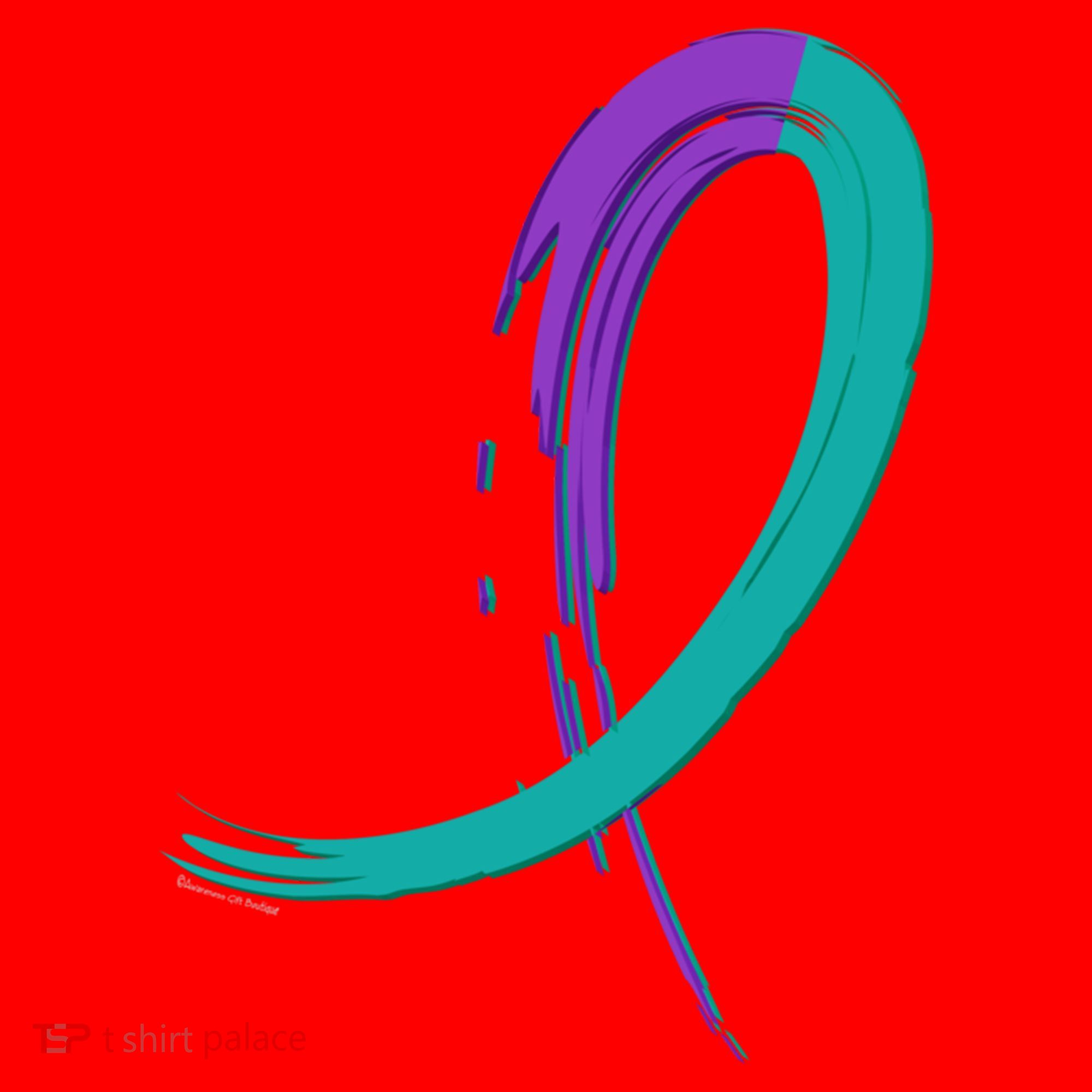 Suicide Prevention Cool Gift Purple And Teal Graffiti Ribbon Santa Hat