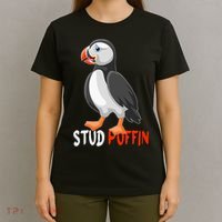 Stud Puffin Cute Puffin T-Shirt thumb 4