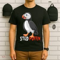 Stud Puffin Cute Puffin T-Shirt thumb 6