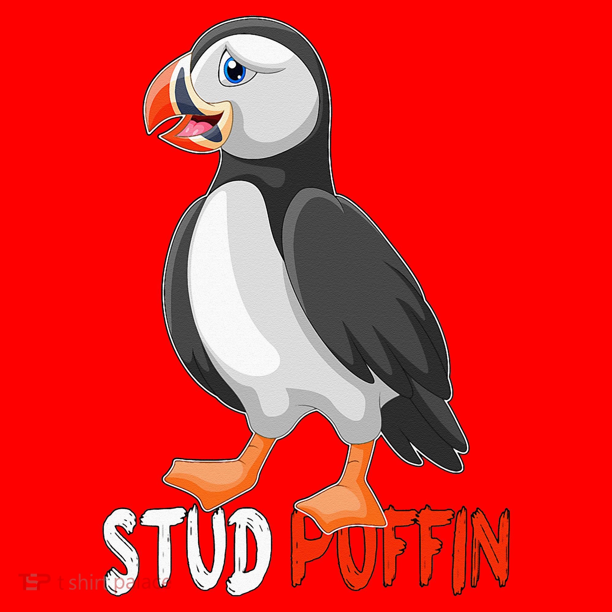 Stud Puffin Cute Puffin Santa Hat
