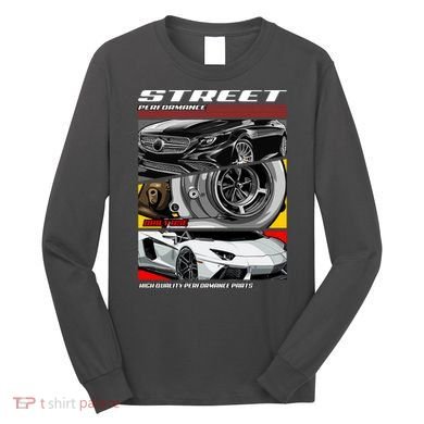 Street Performance Car Turbo Kit Design Long Sleeve Shirt