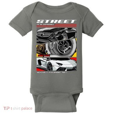 Street Performance Car Turbo Kit Design Baby Bodysuit