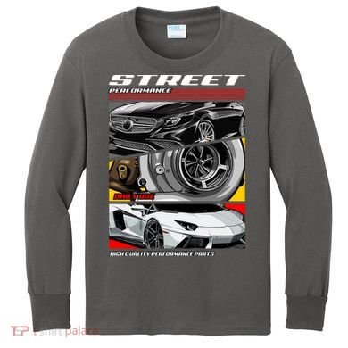 Street Performance Car Turbo Kit Design Kids Long Sleeve Shirt