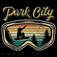 Snowboard Park City Utah Distressed Goggles Big Air Snow Gift Coffee Mug thumb 5