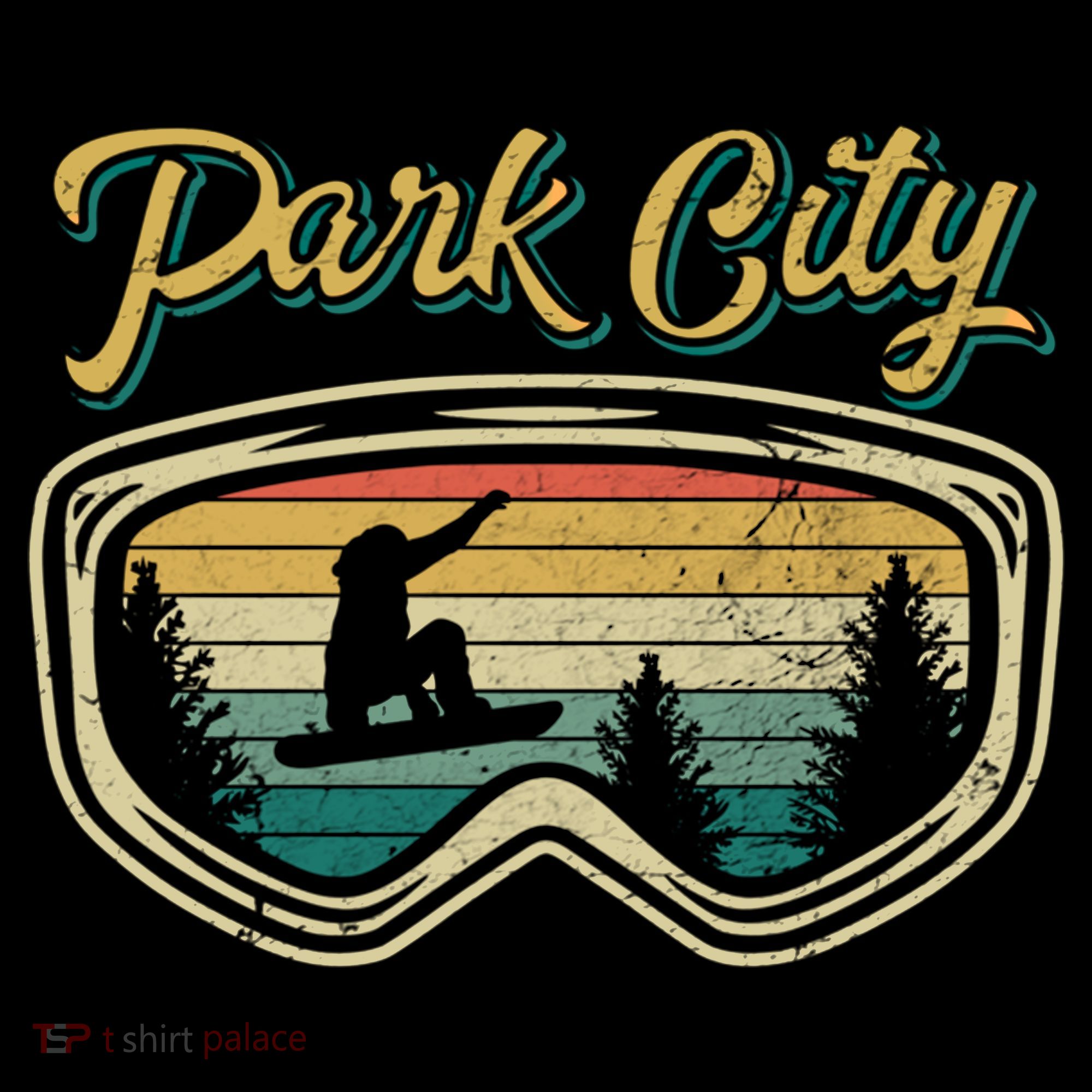 Snowboard Park City Utah Distressed Goggles Big Air Snow Gift Coffee Mug