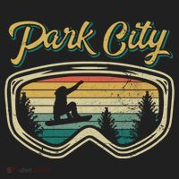 Snowboard Park City Utah Distressed Goggles Big Air Snow Gift Beanie thumb 2