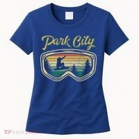 Snowboard Park City Utah Distressed Goggles Big Air Snow Gift Women's T-Shirt thumb 0