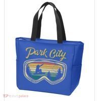 Snowboard Park City Utah Distressed Goggles Big Air Snow Gift Tote Bag thumb 3