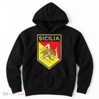 Sicilian Pride Crest And Shield Sicilian Flag Hoodie thumb 0