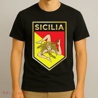 Sicilian Pride Crest And Shield Sicilian Flag T-Shirt thumb 3