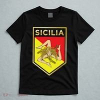 Sicilian Pride Crest And Shield Sicilian Flag T-Shirt thumb 5