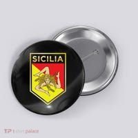 Sicilian Pride Crest And Shield Sicilian Flag Button thumb 0