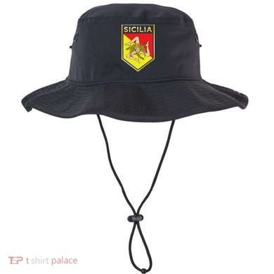 Sicilian Pride Crest And Shield Sicilian Flag Bucket Hat