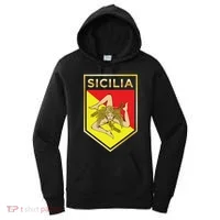 Sicilian Pride Crest And Shield Sicilian Flag Women's Hoodie thumb 0