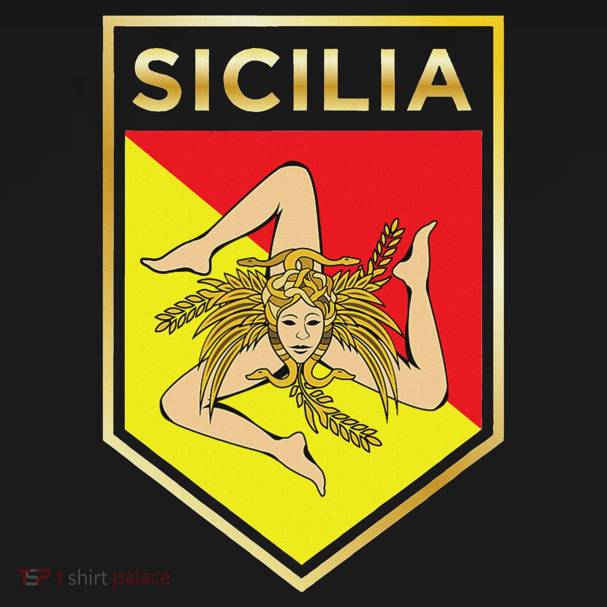 Sicilian Pride Crest And Shield Sicilian Flag Women's Hoodie