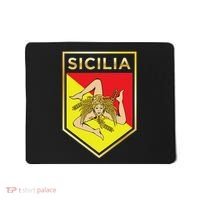Sicilian Pride Crest And Shield Sicilian Flag Mousepad thumb 0